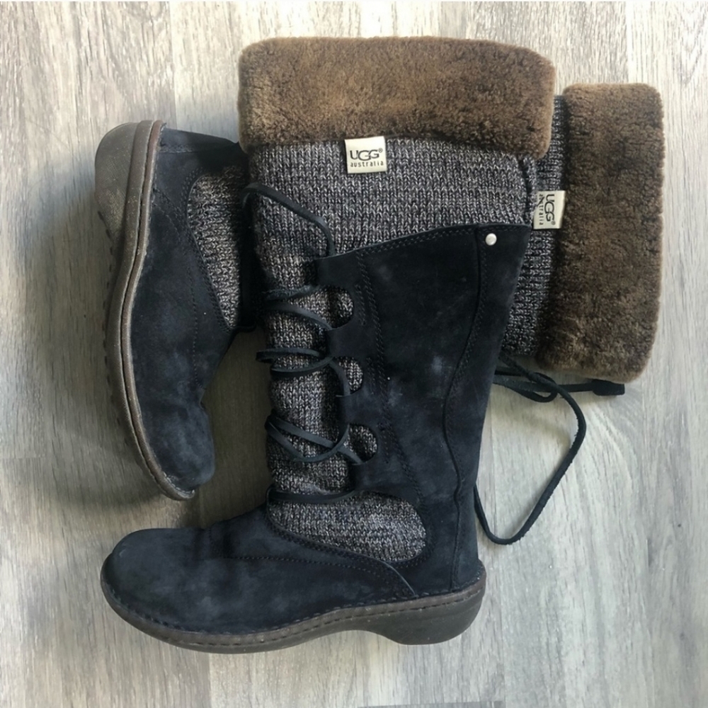 UGG Torrey Leather/Sheepskin/Knit Tall Winter Boot